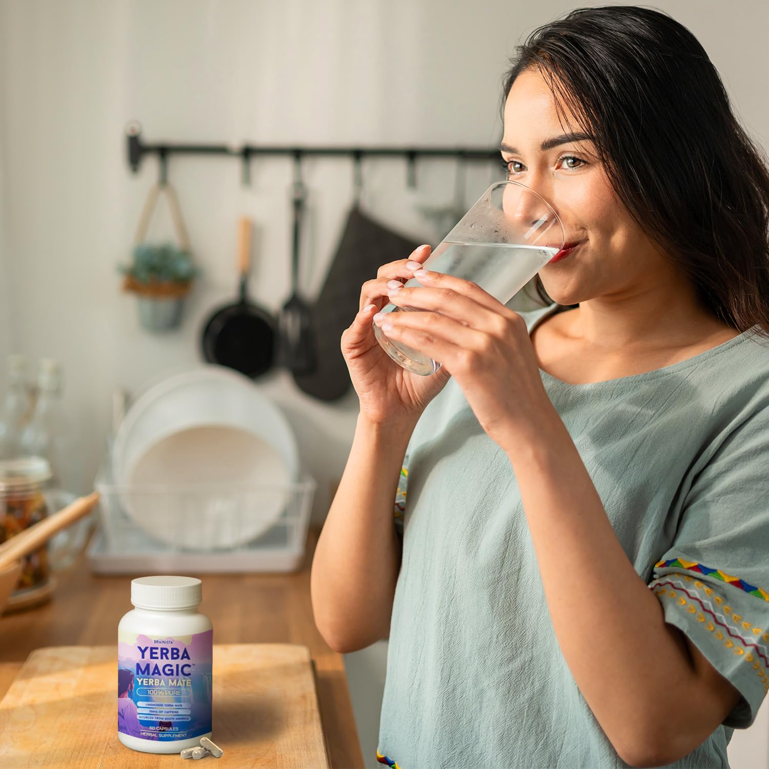 Brainista Yerba Magic | Yerba Mate Instantánea en Polvo | Sabores: Fresa, Matcha, Melocotón y Mango | 30 Porciones 